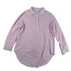 Kaktus Striped Long Sleeve Collared Top